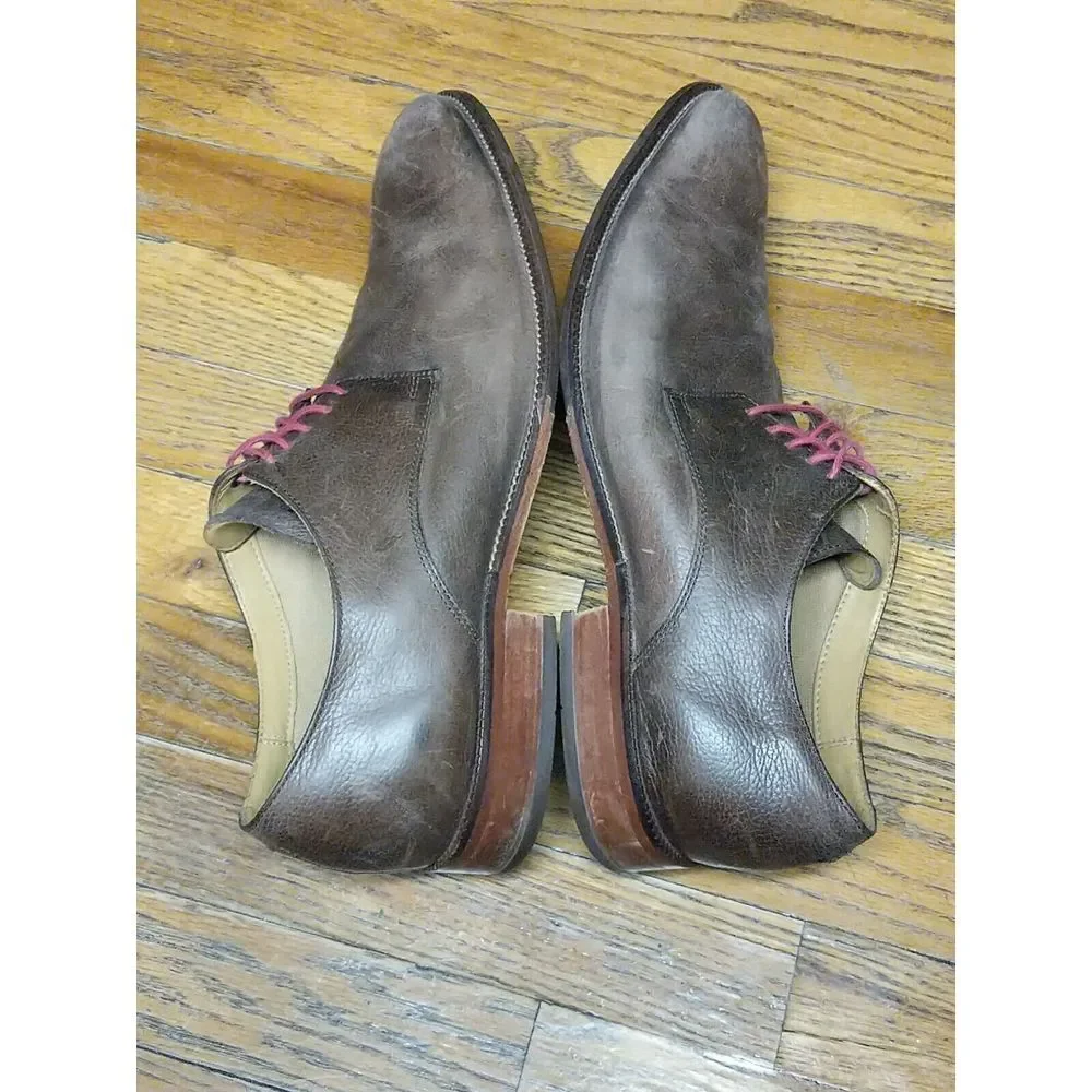 Cole Haan Men's Brown Pebbled Leather‎ Derby Shoes 13 M C12660